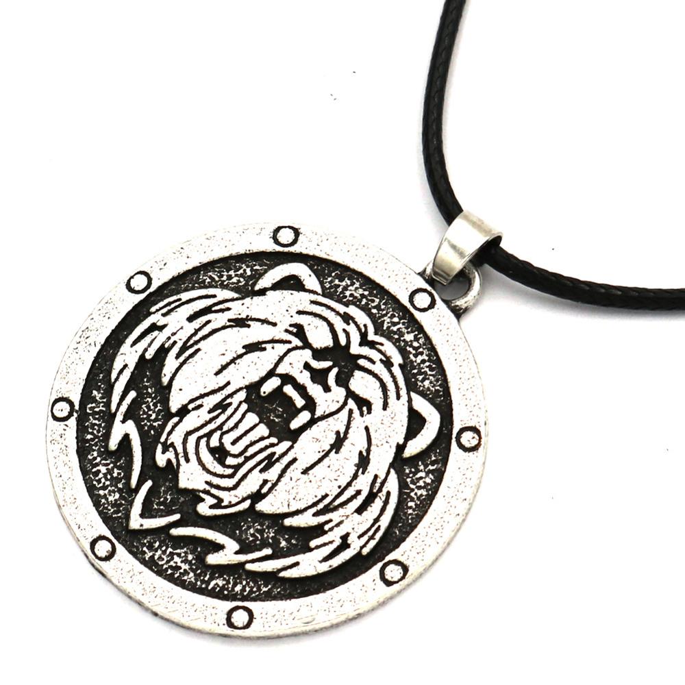 Slavic Veles Bear Pendant Ancient Animal Amulet Necklace Men Talisman Collier Viking Pagan Jewelry