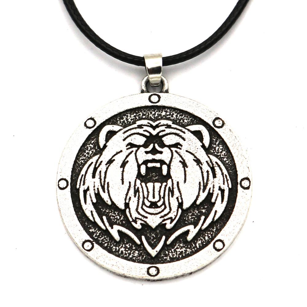 Slavic Veles Bear Pendant Ancient Animal Amulet Necklace Men Talisman Collier Viking Pagan Jewelry