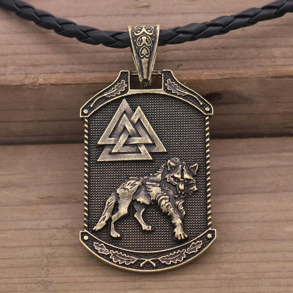 Slavic Veles Kolovrat Symbol Viking Jewelry Valknut Wolf Amulet Lion Bear Pendant Necklace Men Talisman Jewlery Accesorios Mujer