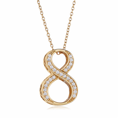 Japan Trendy Jewelry 925 Sterling Silver Infinity Pendant Necklace For Men Friends Forever Number 8 Amule Necklace