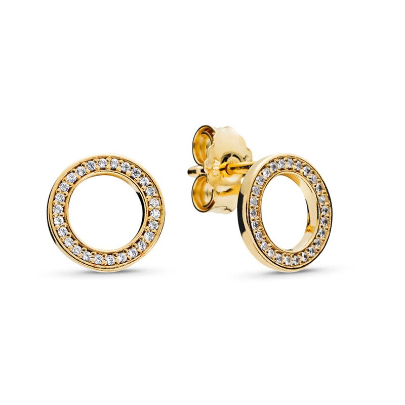 Special Offer 32 Styles Heart Infinity Stud Earring Clear CZ Fit Brand Earrings For Women Wedding Jewelry