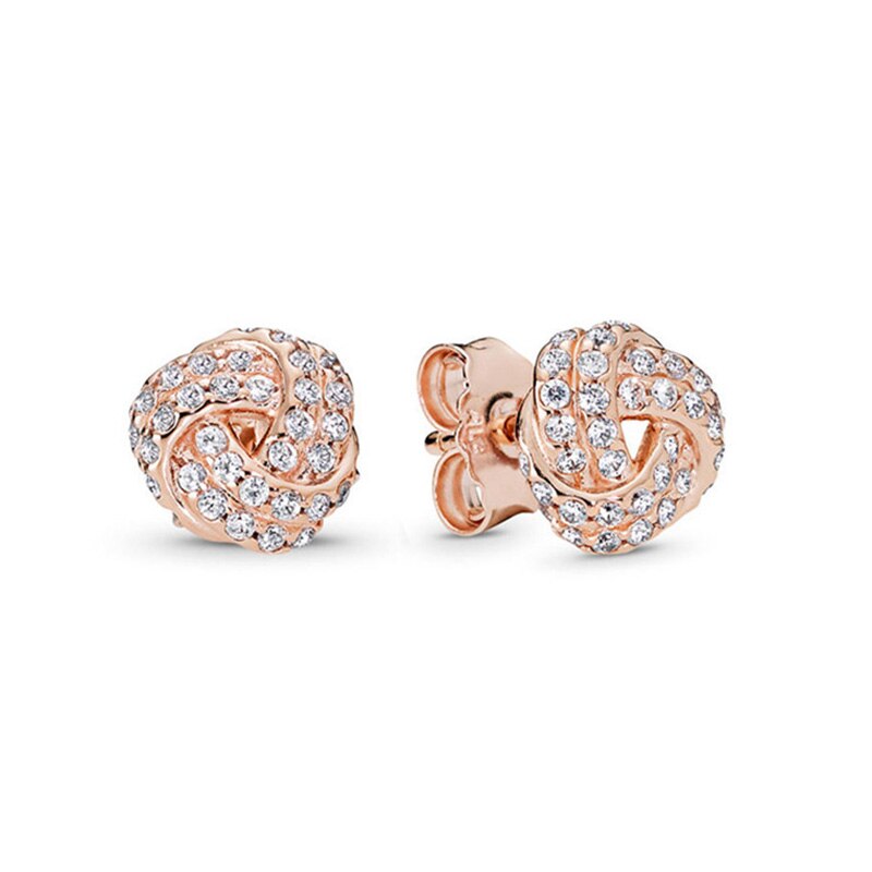 Special Offer 32 Styles Heart Infinity Stud Earring Clear CZ Fit Brand Earrings For Women Wedding Jewelry