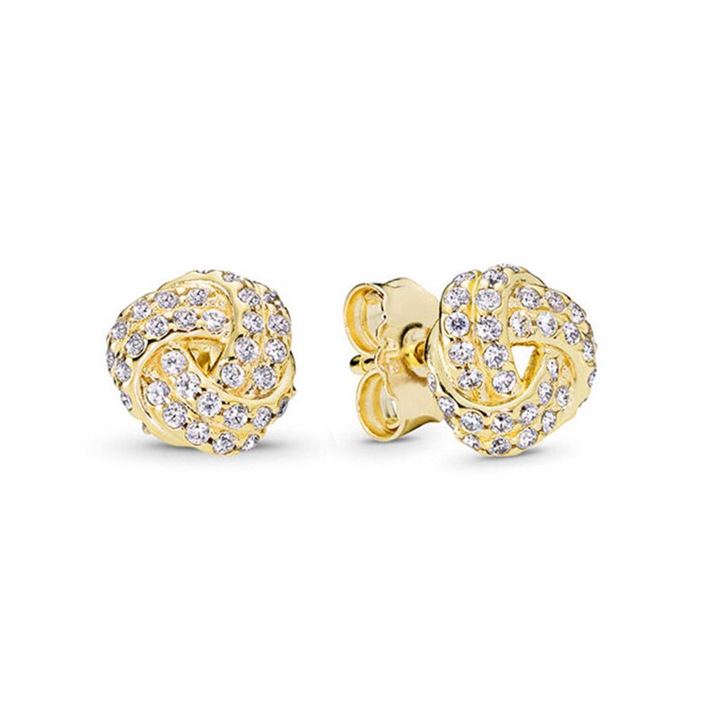 Special Offer 32 Styles Heart Infinity Stud Earring Clear CZ Fit Brand Earrings For Women Wedding Jewelry