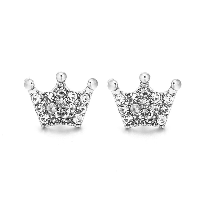 Special Offer 32 Styles Heart Infinity Stud Earring Clear CZ Fit Brand Earrings For Women Wedding Jewelry