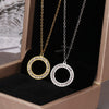 Stainless Steel Necklaces 3A Zircon Crystal Round Hollow Pendant Collar Chain Charm Necklace For Women Jewelry Wedding Gifts NEW
