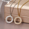 Stainless Steel Necklaces 3A Zircon Crystal Round Hollow Pendant Collar Chain Charm Necklace For Women Jewelry Wedding Gifts NEW