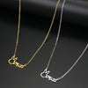 Stainless Steel Necklaces Cute Rabbit Letters Miss Pendant Chain Necklace For Women Jewelry Wedding Party Girls Gifts