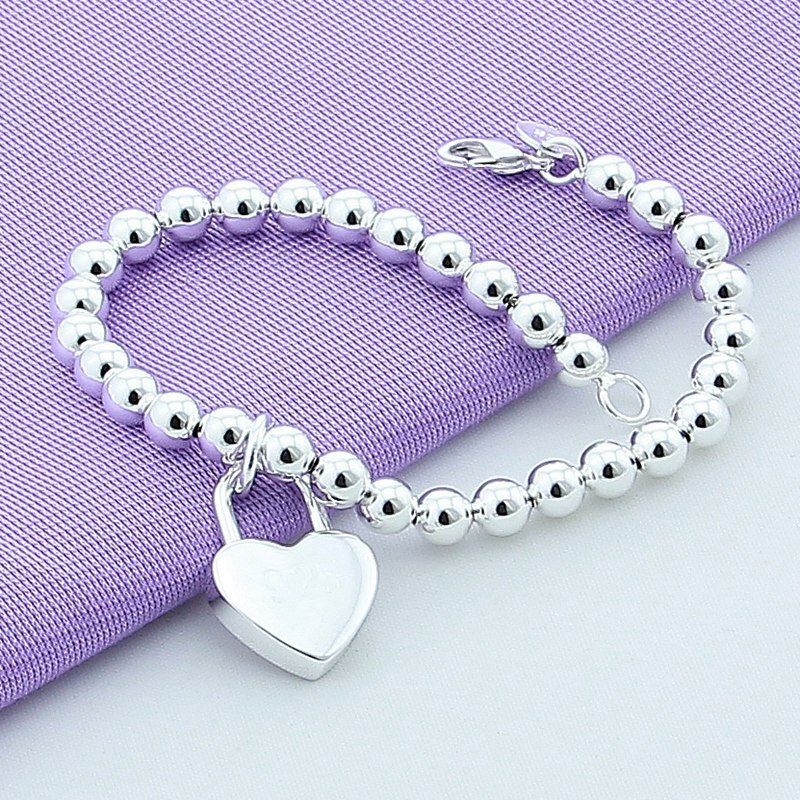 Street wild 925 sterling Silver charms Heart Pendant Bracelets for Women party wedding Original jewelry Holiday gifts