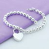 Street wild 925 sterling Silver charms Heart Pendant Bracelets for Women party wedding Original jewelry Holiday gifts