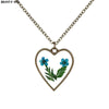 Summer Ocean Style Heart Shaped Dry Flower Necklaces Natural Choker Chain Pendant Jewelry Love Girlfriend For Wedding Gift