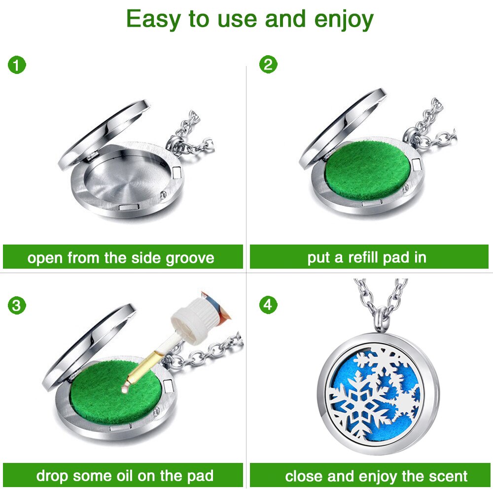 TTVOVO-Colgante de aromaterapia para hombre y mujer, collar difusor de aceites esenciales, medallón de Perfume de acero inoxidable, joyería de Aroma