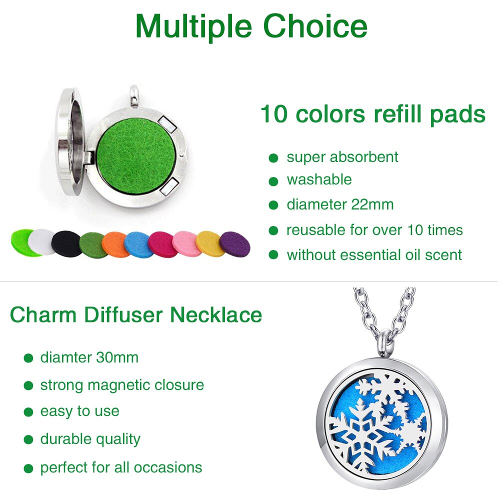 TTVOVO-Colgante de aromaterapia para hombre y mujer, collar difusor de aceites esenciales, medallón de Perfume de acero inoxidable, joyería de Aroma