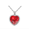 Titanic Heart of the Ocean Necklaces for Women Blue Romantic CZ Chain Pendant Necklaces Wedding Jewelry