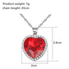 Titanic Heart of the Ocean Necklaces for Women Blue Romantic CZ Chain Pendant Necklaces Wedding Jewelry