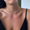 Tocona 1pcs/sets Charming Pearl Stone Chocker Necklace Gold Chain Alloy Metal Wedding Party Jewelry Gift Accessories 8891