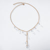 Tocona Luxurious Water Drop Crystal Stone Pendant Necklace for Women Gold Long Chain Chokcer Party Wedding Jewelry 13382