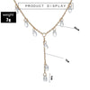 Tocona Luxurious Water Drop Crystal Stone Pendant Necklace for Women Gold Long Chain Chokcer Party Wedding Jewelry 13382