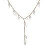 Tocona Luxurious Water Drop Crystal Stone Pendant Necklace for Women Gold Long Chain Chokcer Party Wedding Jewelry 13382