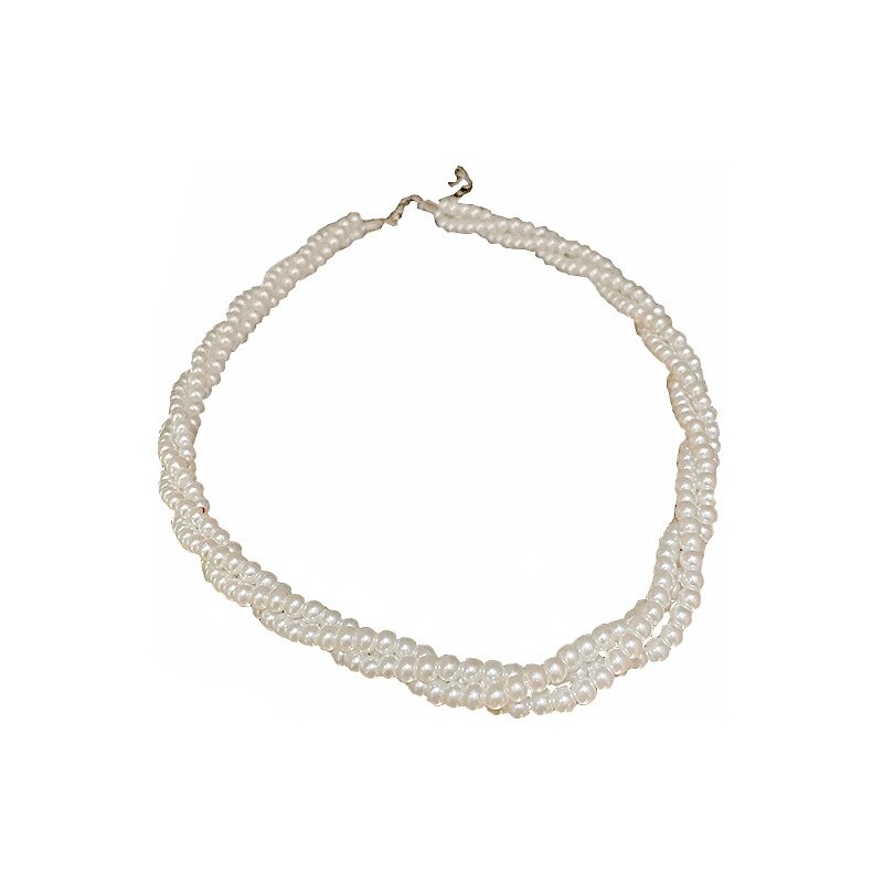 Twining Vintage Pearl Necklaces For Women Trendy French Romantic Style Wedding Jewelry Personality Irregular Clavicle Chain