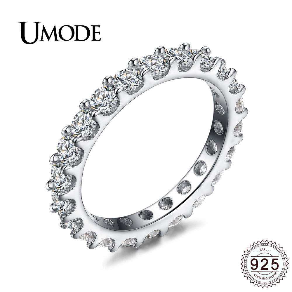 925 Sterling Silver Wedding Engagement Rings for Women Wedding Jewelry Luxury CZ Eternity Rings Bijoux Femme Aneis ULR0342