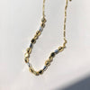 Vintage Baroque Irregular Pearl Choker Metal Heart Pendant Green Rhinestone Necklace for Women HUANZHI 2022 Wedding Jewelry