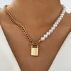 Vintage Carved Coin Thick Chain OT Buckle Necklace Bohemian Punk Metal Coin Collar Choker Necklace  Women Punk Jewelry