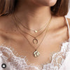 Vintage Carved Coin Thick Chain OT Buckle Necklace Bohemian Punk Metal Coin Collar Choker Necklace  Women Punk Jewelry
