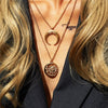 Vintage Carved Coin Thick Chain OT Buckle Necklace Bohemian Punk Metal Coin Collar Choker Necklace  Women Punk Jewelry