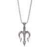 Vintage Neptune Poseidon Necklace  Jewelry Ancient Greece Amulet Trident Pendant Necklace Men Lucky Charm Gift for Sailor