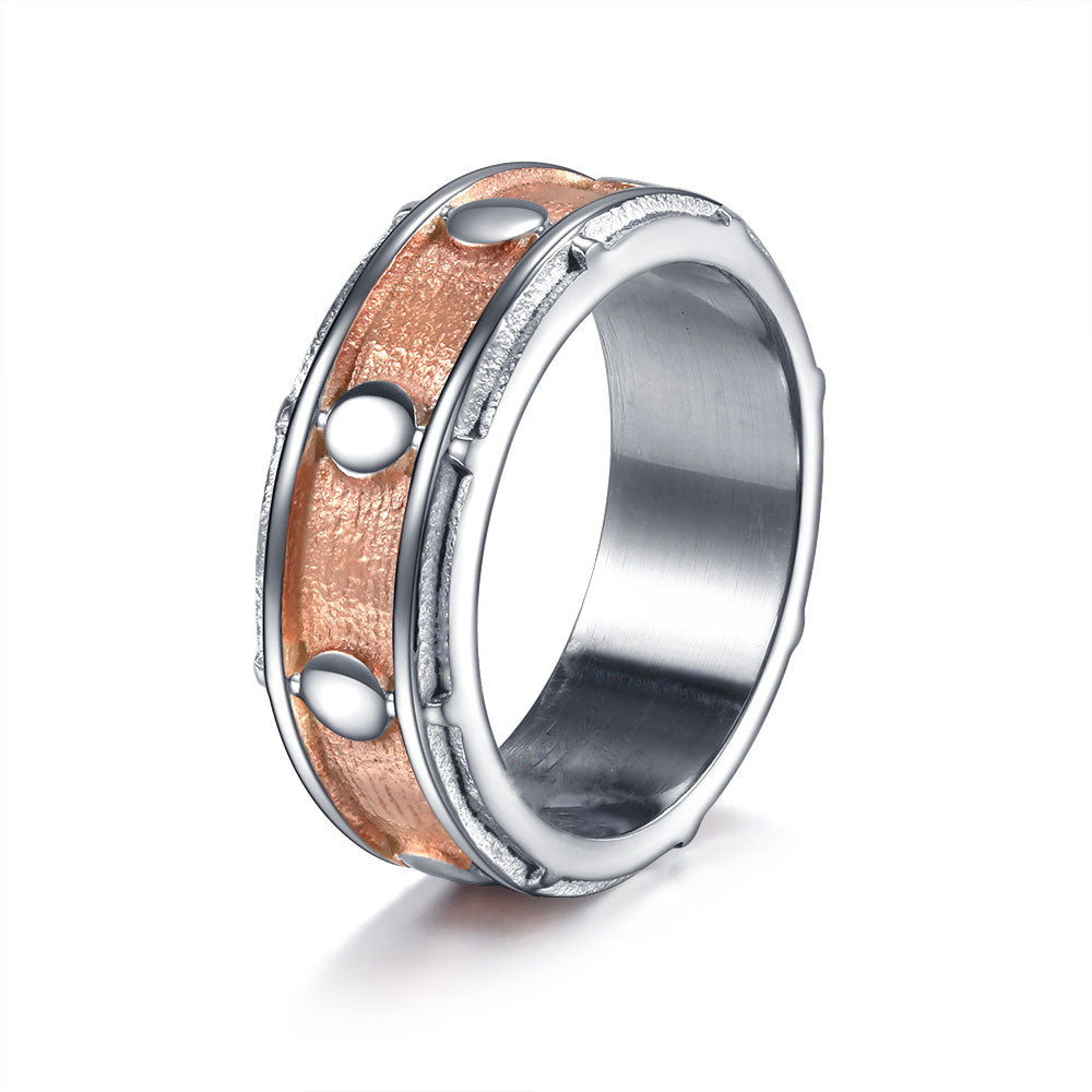 Stainless Steel Ring Women Men Rings Rock and Roll drum Rings Color Rose Gold Jewelry Unique design