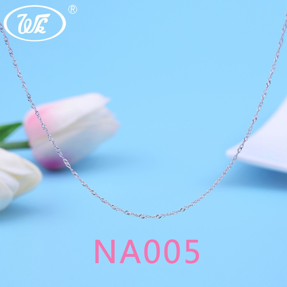 16 18 Inch Water Wave Twisted Singapore Women Chain Necklace 925 Sterling Silver Chains Necklaces Sale Dropshipping W1 NA005
