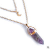 Bohemia 1 PCS Natural Stone Moon Choker Gold Color Crystal Pendant Necklace For Women Wedding Party Gift