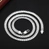 Fine 925 Sterling Silver 6MM full snake chain Necklace Bracelet Jewelry For Women Men Sets Wedding Gift