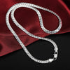 Fine 925 Sterling Silver 6MM full snake chain Necklace Bracelet Jewelry For Women Men Sets Wedding Gift
