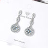 925 Stamp Silver Color Zircon Earrings Water Earring Women Wedding Jewelry Engagement Gift Christmas