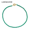 Women Colorful Natural Stone Seed Beads Chain Necklace Metal Buckle Choker Necklace for Wedding Party Jewelry
