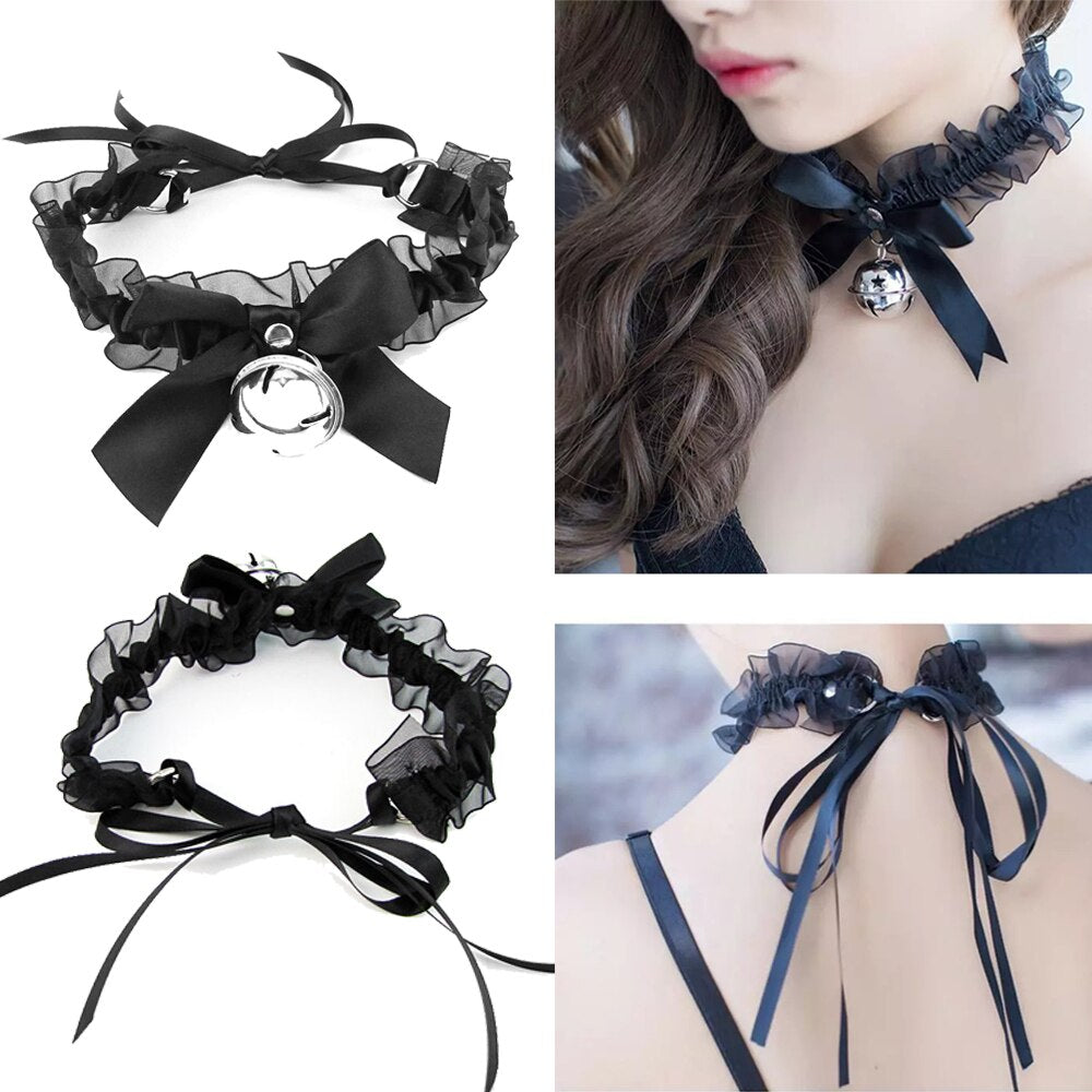 wekicici Bow-Knot Choker Necklace Sexy Choker Tie Cravat Accessories Gift  for Women Girls
