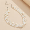 Woven Simulated Pearl Bridal Wedding Accessories Vintage Clavicle Chain Necklace For Women Gifts Jewelry 2022 Bijouterie