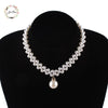 Woven simulated pearl necklace bridal wedding Necklaces  accessories Necklaces For Gift Party Wedding Engagement