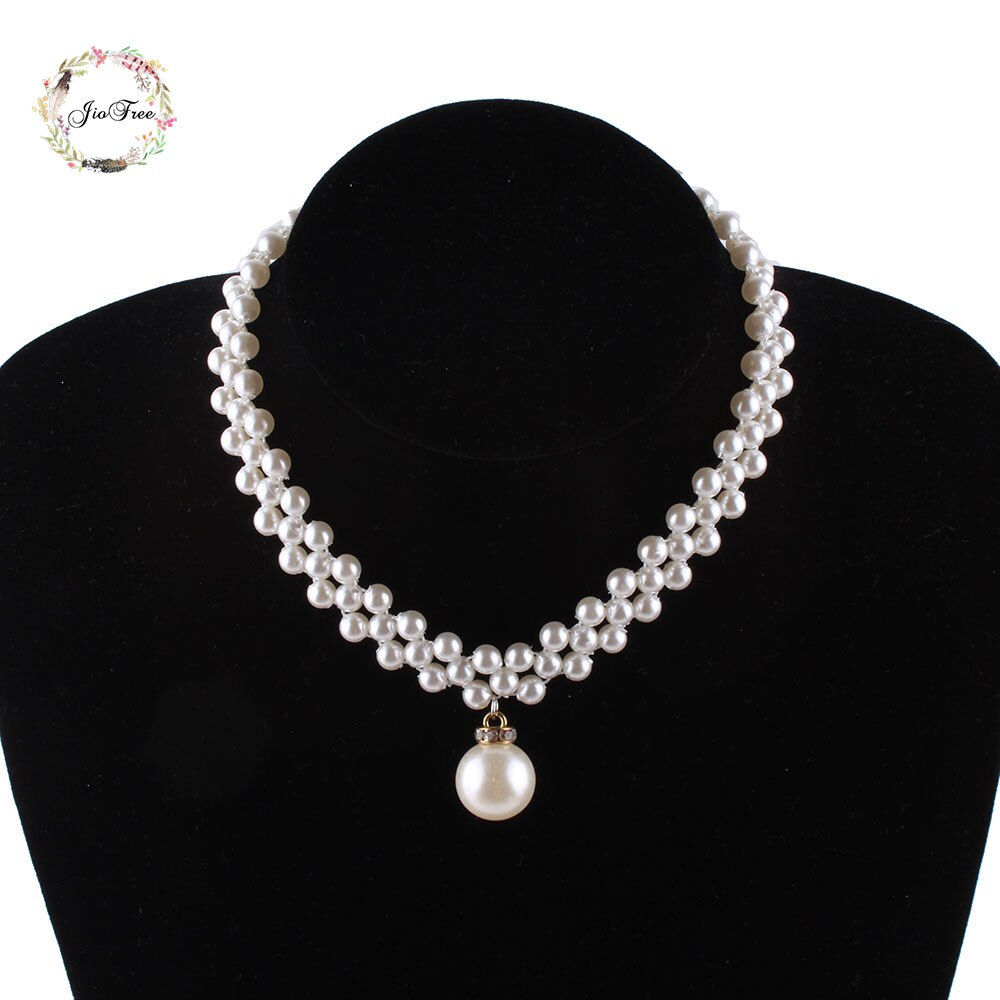Woven simulated pearl necklace bridal wedding Necklaces  accessories Necklaces For Gift Party Wedding Engagement