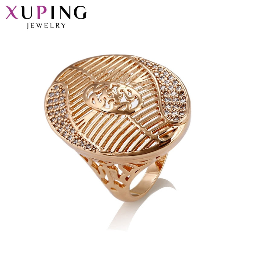 Xuping Fashion Ring Gold Color Plated New Design Charm Style Ring for Women Jewelry Gift for Valentine's D S64,2-14425