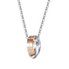 ZORCVENS 2022 Stainless Steel Couple Jewelry Black Rose Gold Color Wedding Round Pendant Necklace for Men Women