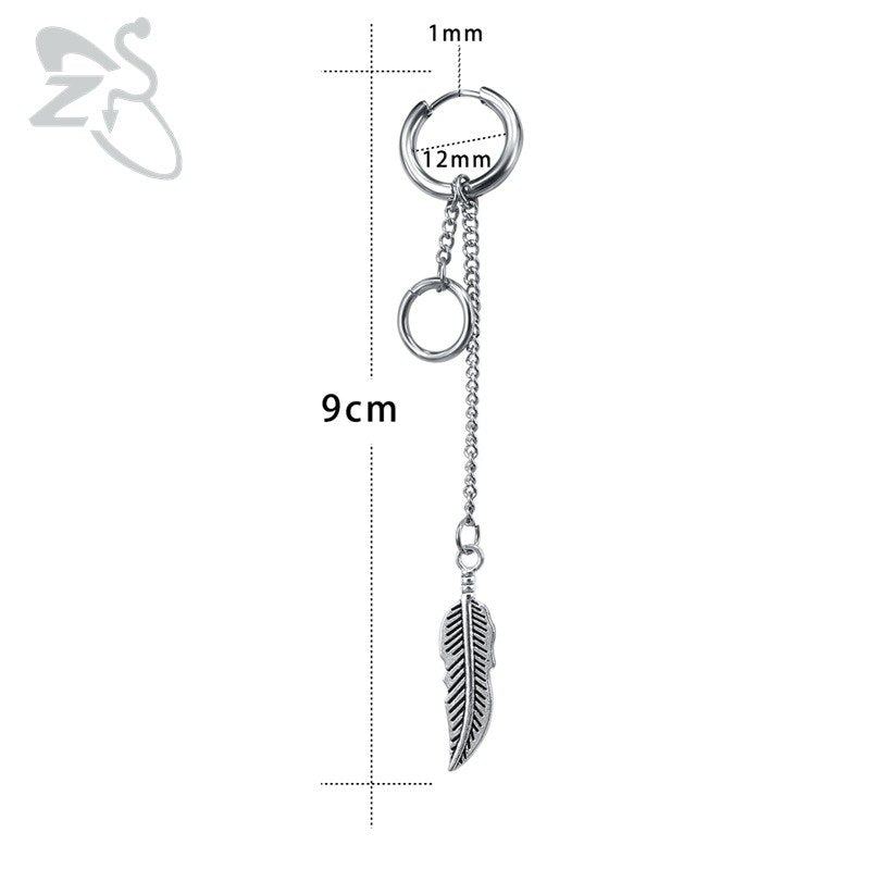 1 PCS bts Earrings SUGA Men Accessories Bangtan Boys Dangle Earrings Long Tassel Feather Drop Earrings Fashion Jewelry