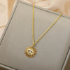 Zircon Evil Eye Necklaces For Women Zirconia Sun Pendant Gold Chain Choker Wedding Punk Jewelry Daily Accessories Birthday Gift