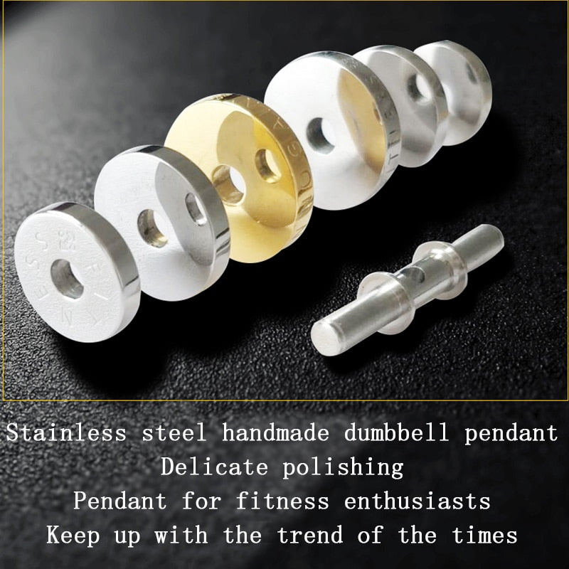 barbell 2021 stainless steel necklace mens Couple pendants Fitness sports man Fitness accesories jewelry on the neck pride