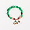 kirykle Christmas bracelet for women Christmas bell elk pendant bracelet Holiday party Strand Bracelets jewelry gifts