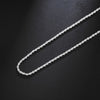 korean 2MM Twisted Rope Chain 925 Stamped Silver Necklace for women Mens   party wedding accessories Jewelry gift