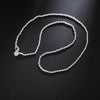 korean 2MM Twisted Rope Chain 925 Stamped Silver Necklace for women Mens   party wedding accessories Jewelry gift