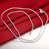 korean 2MM Twisted Rope Chain 925 Stamped Silver Necklace for women Mens   party wedding accessories Jewelry gift