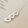korean 925 Stamped Silver charms three square Pendant Necklace For Women man gifts trend party streetwear Jewelry